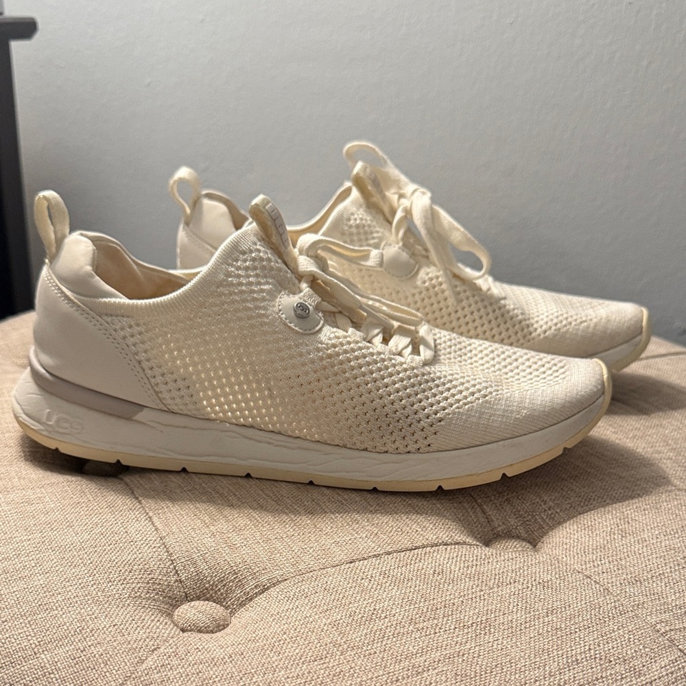 UGG Off-White Knit Sneakers
